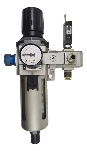 Filtro Regulador Pneumático Smc Eaw4000-f04d Com Pressostato