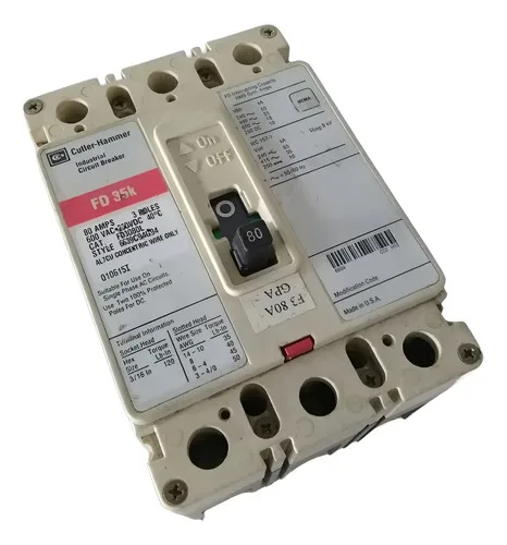 Disjuntor Tripolar 80a Cutler Hammer Fd35k 