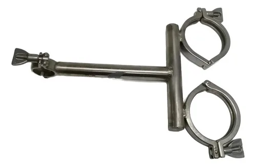 Suporte T Com Braçadeira Tc Inox 316 3½ E 1½ Poleg.