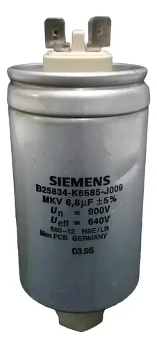 Capacitor Mkv 6,8uf 900v ±5% Siemens B25834-k6685-j009