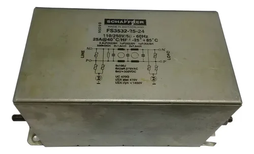 Filtro De Linha Schaffner Fs3532-25-24 110/250v 25a