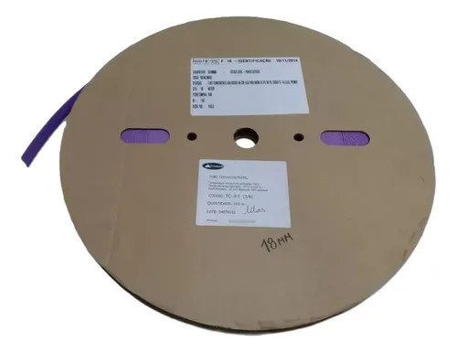 Tubo Termocontrátil 3 Cores Prixmek 3/8 (9,5mm) Valor 10m Lilás