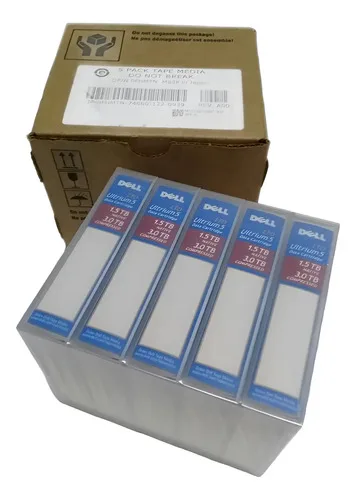 Dell Fita De Dados Lto Ultrium 5 1.5tb 3.0tb Kit 5 Uni Novo