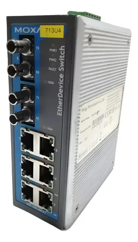 Switch Etherdevice Não Gerenciado Moxa Eds-308-mm-st 6 Porta