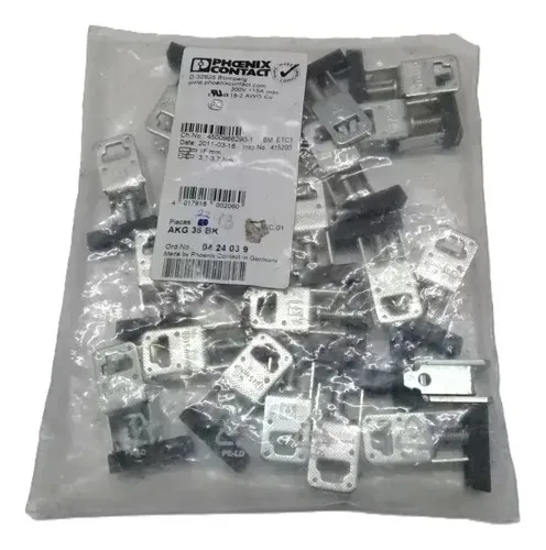 Borne Conexão Terminal Phoenix C. Akg-35-bk 0424039 22 Peças