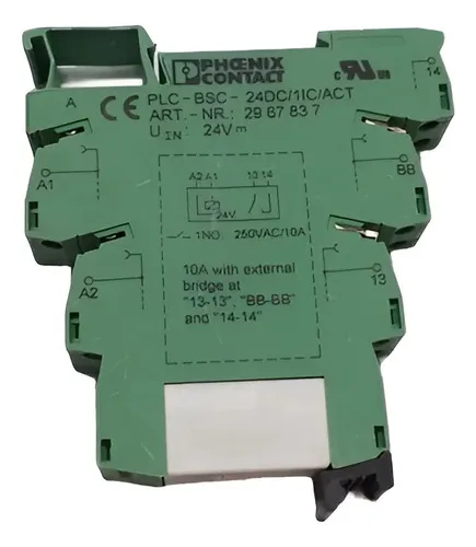 Base Relé Phoenix Plc-bsc-24dc/1ic/act 2967837 Kit 4 Peças