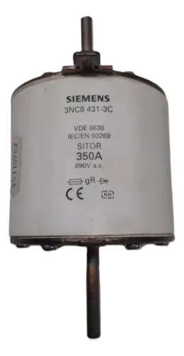 Fusível Siemens Sitor 3nc8 431-3c 350a 690v Nh3 Gr 3 Unidade 690v