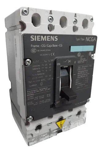 Disjuntor 50a Cx. Moldada Siemens Ncga 3vl1105-1km33-0aa0-z