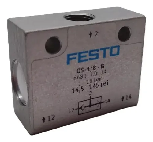 Válvula De Parada Lógica Pneumática Festo Os-1/8-b 6681 Novo