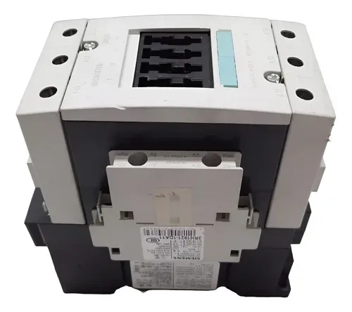 Contator Tripolar 65a Siemens 3rt1044-1fb46 Com Bloco Aux.