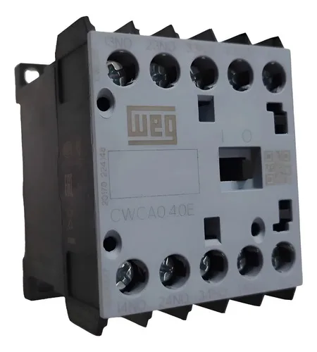 Weg Mini Contator Tetrapolar Cwca0.40e 10a Bobina 220v 220v