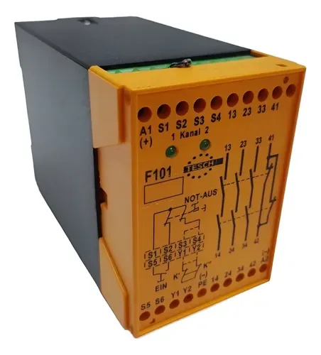 Relé De Emergência E Segurança Tesch F101x04 24vdc 07400004