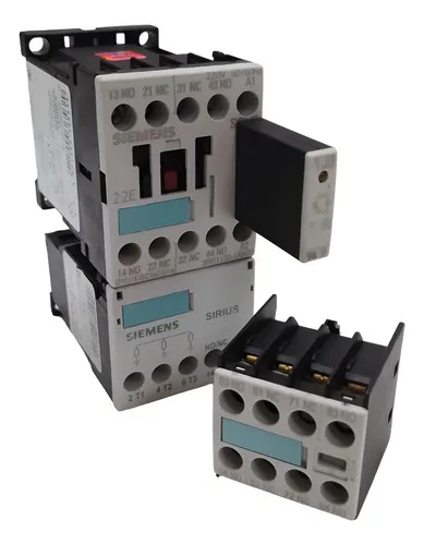 Siemens Contator 3rh1122-1an20 220v 10a Com Auxiliar E Relé 
