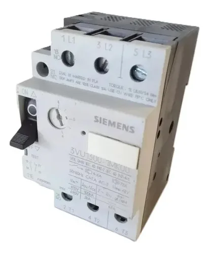 Disjuntor Motor Tripolar 4 A 6a Siemens 3vu1300-1mk00