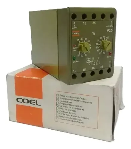 Relé Temporizador Coel P2d 10-100 Seg/10-100horas 110-220vac