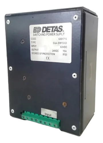 Fonte De Alimentação Detas 001716 Gsa Sw15 24vdc