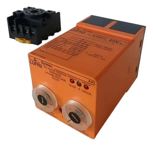 Relé De Tensão  10a  Trifásico Syrelec Lufr2 24v 