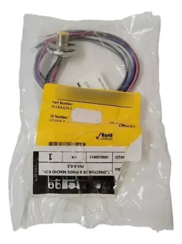 Cabo Conector Macho 6 Pinos Turck Fs 4.6-0.5/14.5 U1103-2