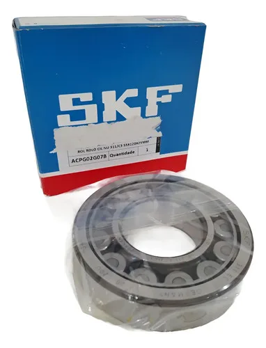 Rolamento De Rolos Cilíndricos Skf Nu 311 Ecj/c3 Original