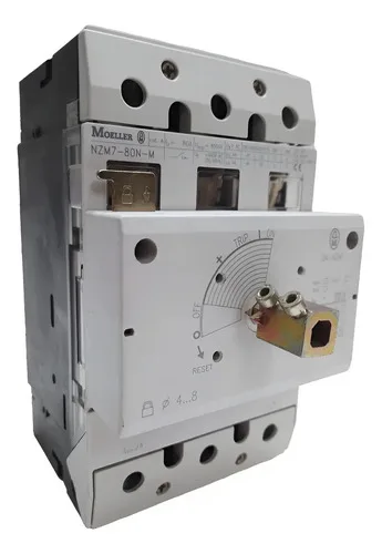Disjuntor Tripolar Em Caixa Moldada Moeller 80a Nzm7-80n-m
