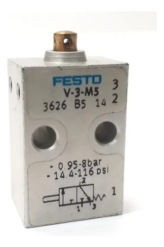 Válvula Pneumática Festo V-3-m5 3626 3/2 Vias Novo