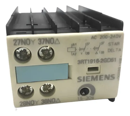 Contator Auxiliar Temporizador Siemens 3rt1926-2gd51 Novo 200-240v