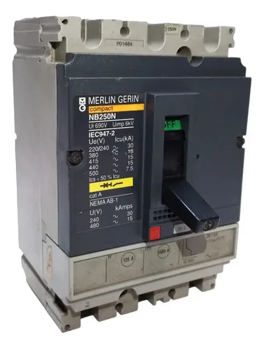 Disjuntor Tripolar 125a Merlin Gerin Compact Nb250n 