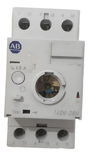 Disjuntor 4a Motor De Circuito Allen Bradley 140m-d8n-b40 B 127/220v 45