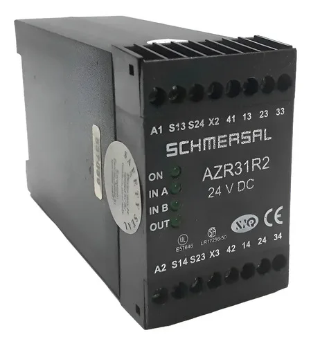 Relé De Segurança De Monitoramento Schmersal Azr31r2 24vdc 220v