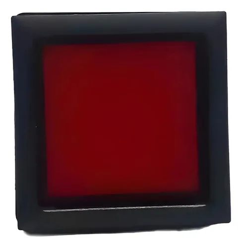 Botão Luminoso Quadrado 16mm Vermelho Novo Vermelho 24v