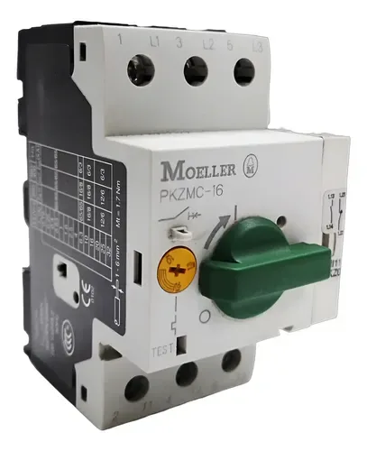 Disjuntor Motor Trip. Moeller Pkzmc 10-16a E Bloco Auxiliar 220v 50/60hz