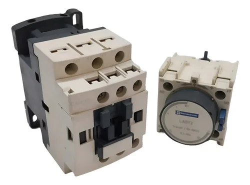 Contator Schneider Telemecanique Cad32 E Temporizador Ladt2 220v