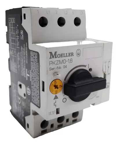Disjuntor Motor Trip Moeller Pkzm0 1.0-1.6a E Bloco Auxiliar 127/220v 50-60hz