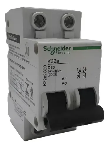 Disjuntor Termomagnético 2p 32a Schneider K32a2c20 240/415v 