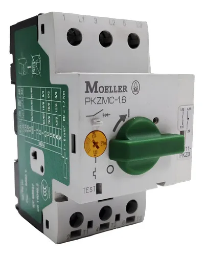 Disjuntor Motor Trip Moeller Pkzmc 1.0-1.6a E Bloco Auxiliar 220v 50/60hz