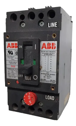 Disjuntor Tripolar 100a Abb Uxab 727131-r Type Ds 480vac 127/220v 50/60