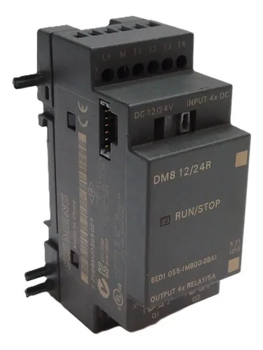 Módulo Digital Siemens Clp Logo 8 6ed10551mb000ba1 12/24vcc