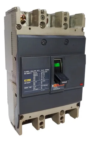 Disjuntor Tripolar 150a Merlin Gerin Easypact Ezc250h Usado