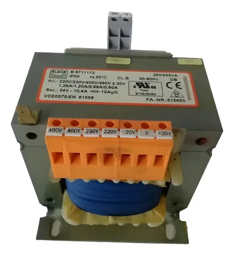 Transformador Block B9711112 250/555va  220-440v A 24v