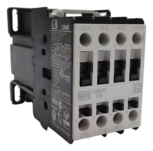 Contator Tripolar 9a Weg Cwm9-10e Bobina 24vdc 3cv