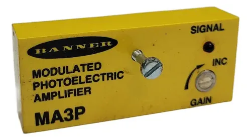 Amplificador Fotoelétrico Modulado Banner Ma3p Novo
