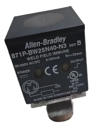 Sensor De Proximidade Allen Bradley 871p-bw25n40-n3 Novo