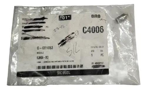 Smc Kjh04-m3 Mini Conexão Conector Novo