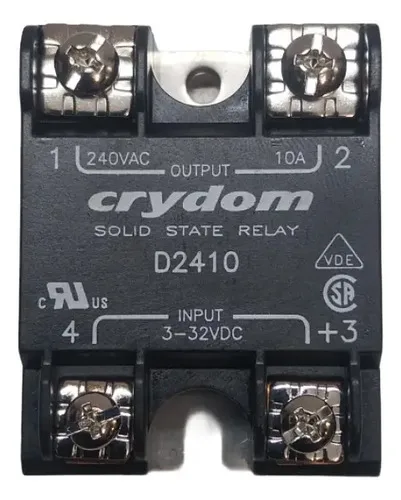 Relé De Estado Sólido 10a Crydom D2410 3-32vdc Novo 240vac