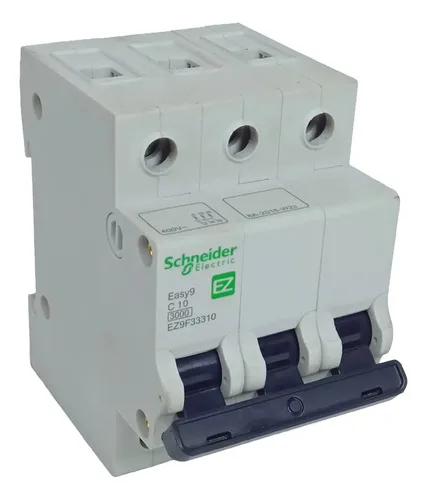 Disjuntor Tripolar Easy9 Ez9f33310 10a Curva C Schneider