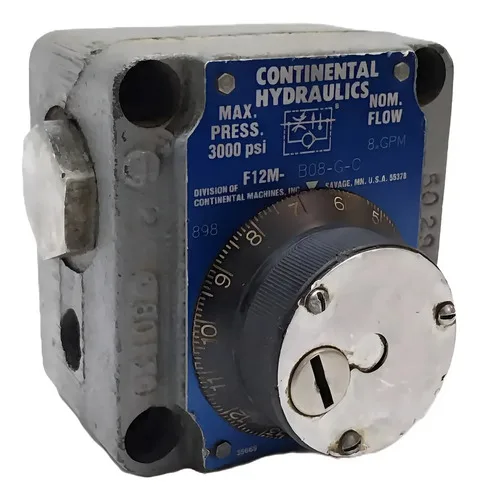 Válvula Controle De Fluxo Continental Hydraulic F12m-b08-g-c
