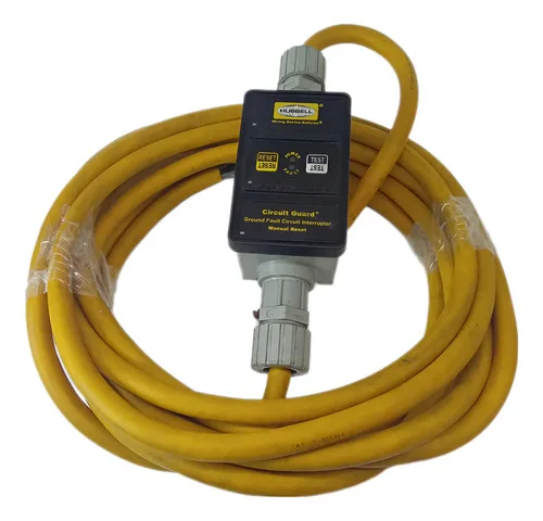 Cabo De Linha Hubbell Gfp2302 30a 240v 7200w Cabo 7,50m Preto 240v
