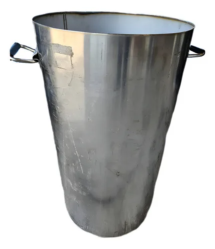 Balde Em Aço Inox 316 Capacidade De 60 Litros Prateado