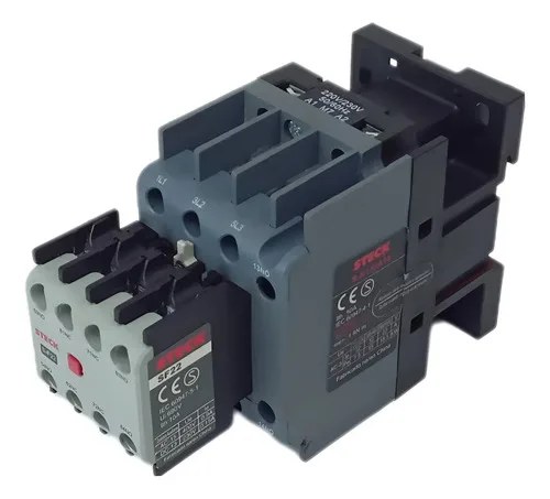 Contator Tripolar Steck S-k132a10 32a 220v Com Contato Aux 220v