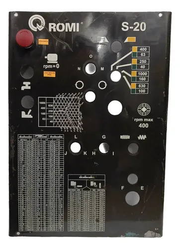 Painel Cabeçote Para Torno Romi S-20 Original Com Botoeira 0